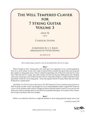 Bach Well Tempered Clavier for 7 string guitar Vol 3