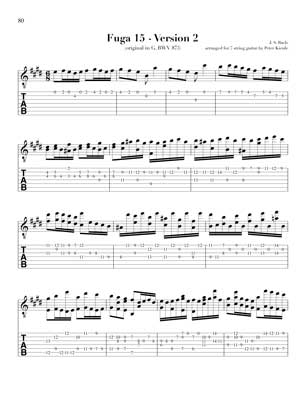 Bach Well Tempered Clavier for 7 string guitar Vol 3