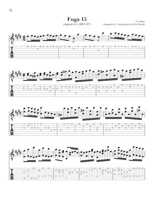 Bach Well Tempered Clavier for 7 string guitar Vol 3