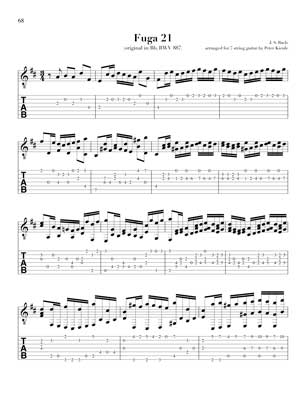 Bach Well Tempered Clavier for 7 string guitar Vol 4